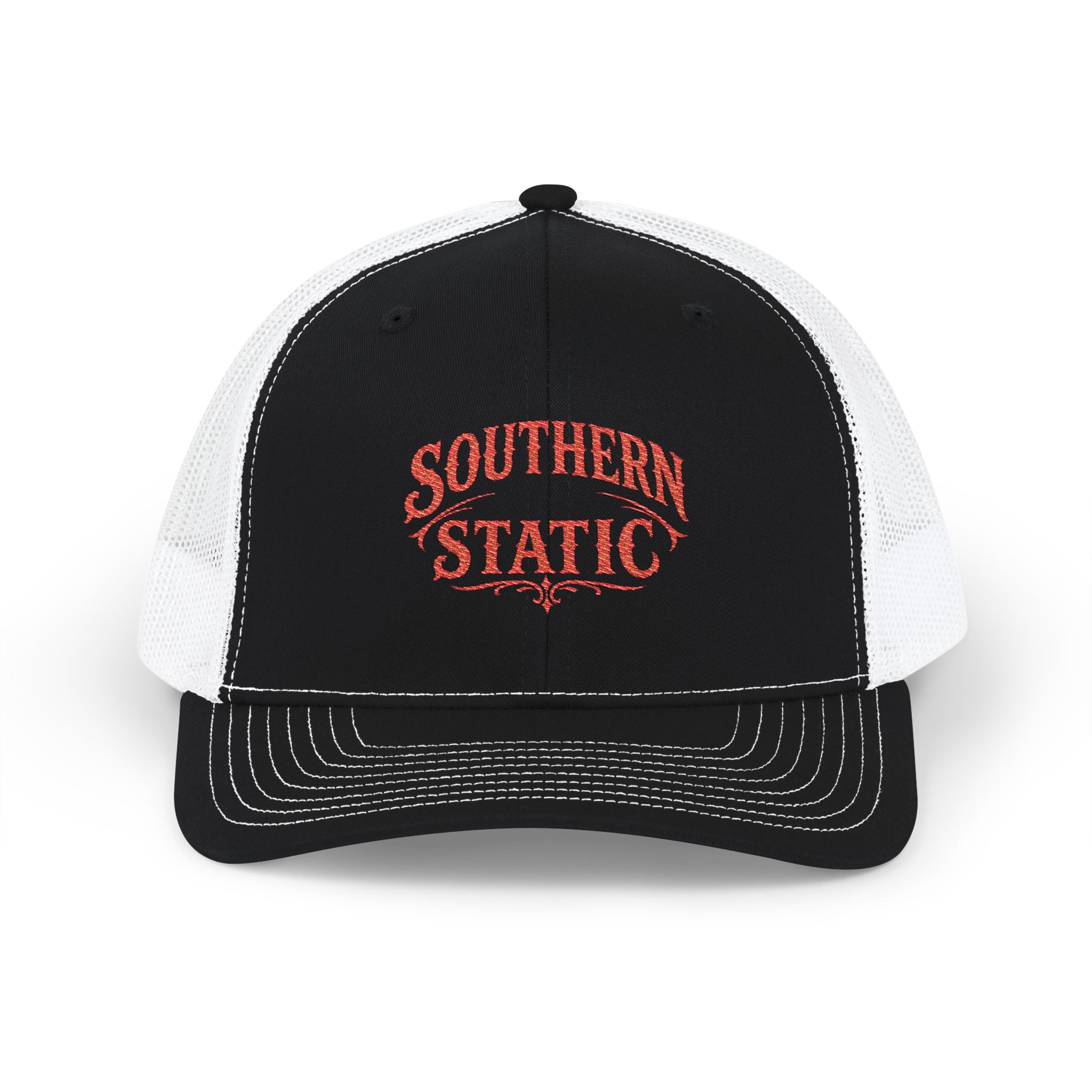 Southern Static Snapback Cap | Trucker Hat, Embroidered Logo, Retro Country