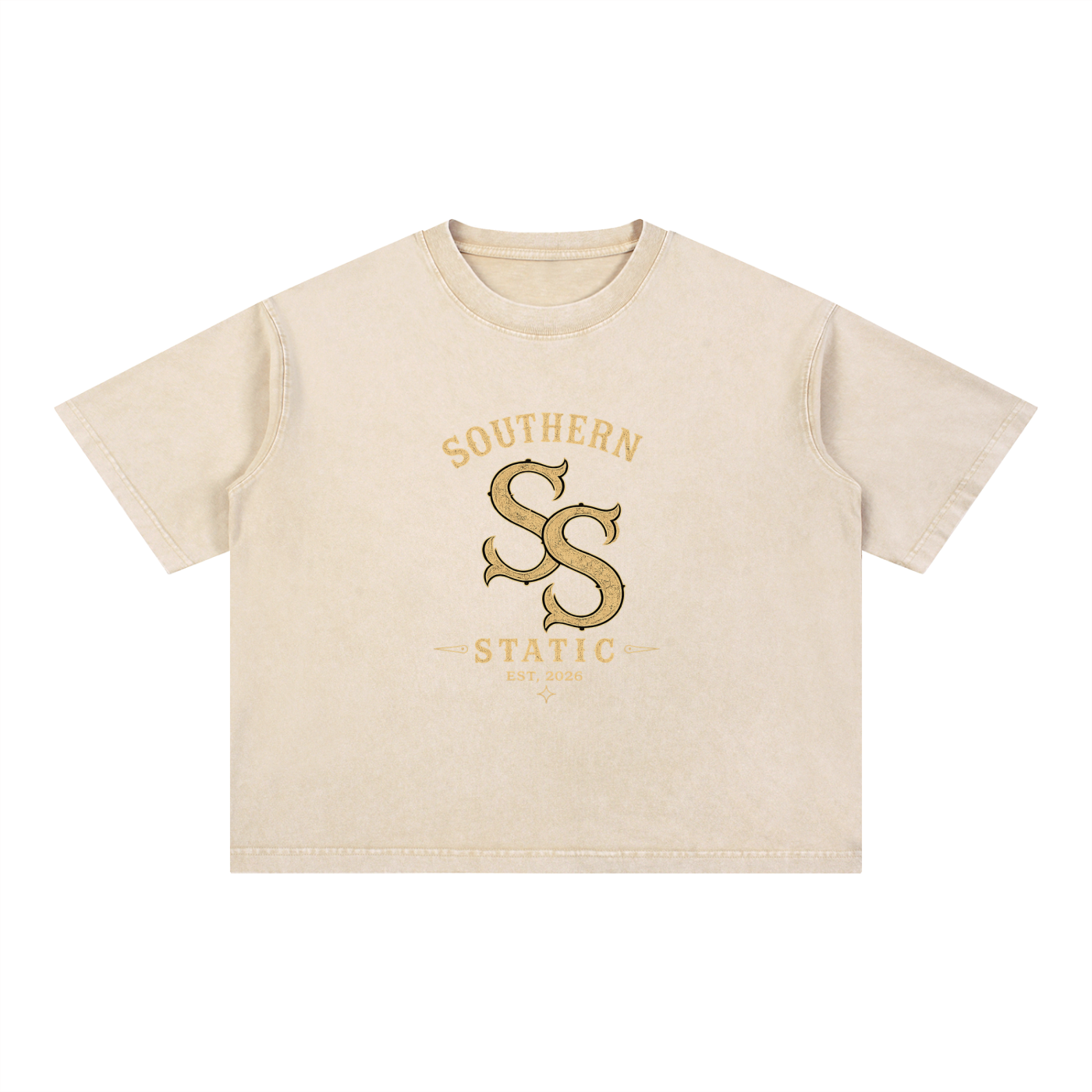 Mineral Wash Boxy Cotton T-Shirt