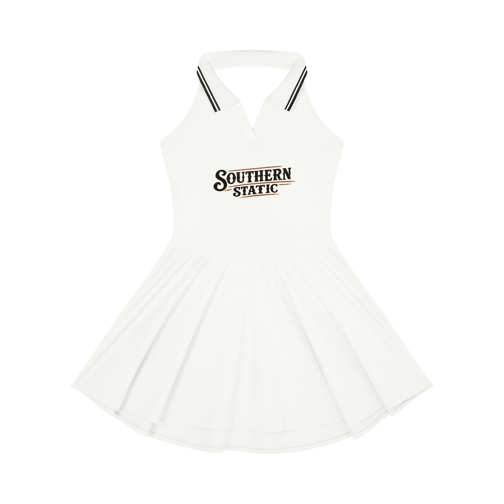 Southern Static Women's Collared Halter A-Line Tennis Dress