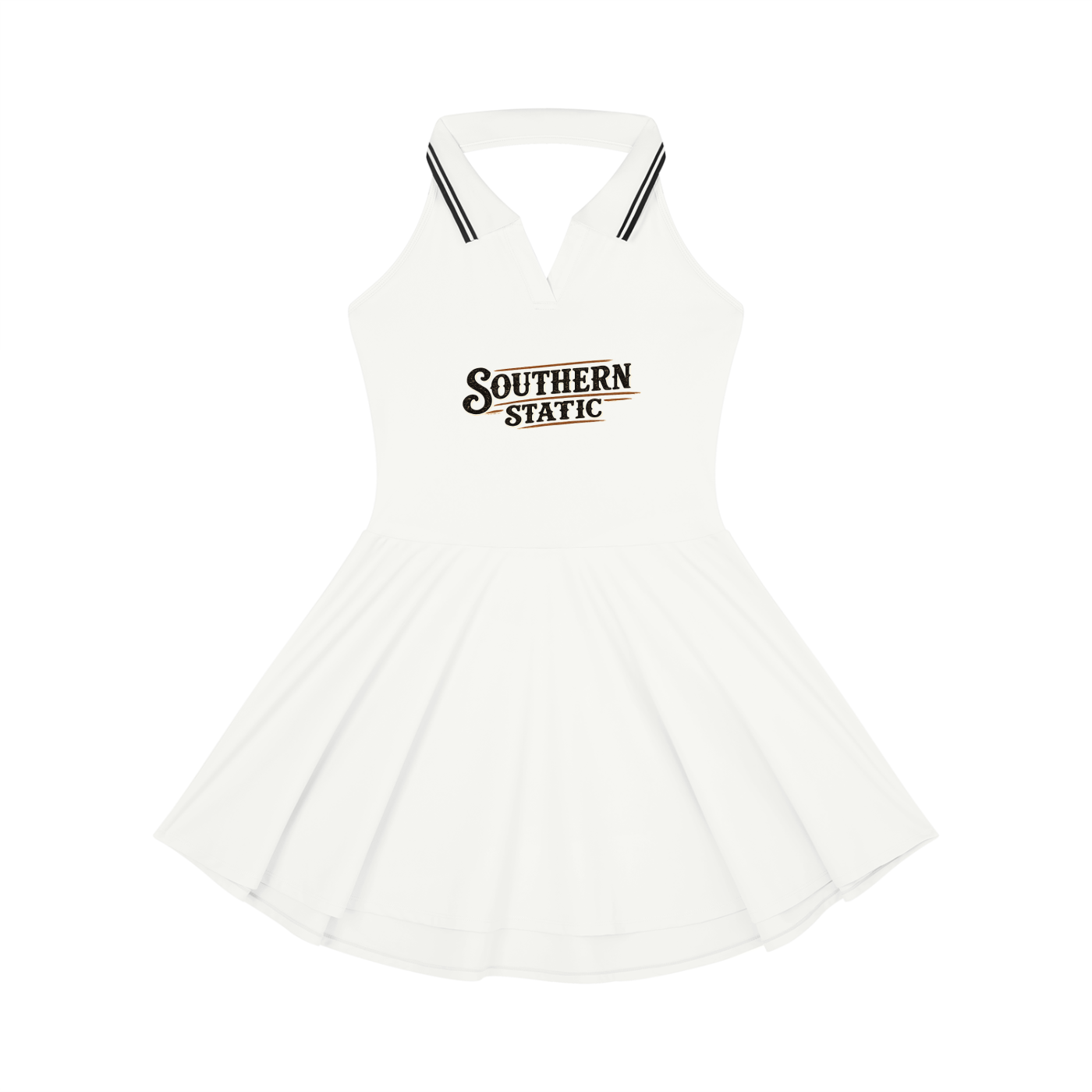 Southern Static Women's Collared Halter A-Line Tennis Dress
