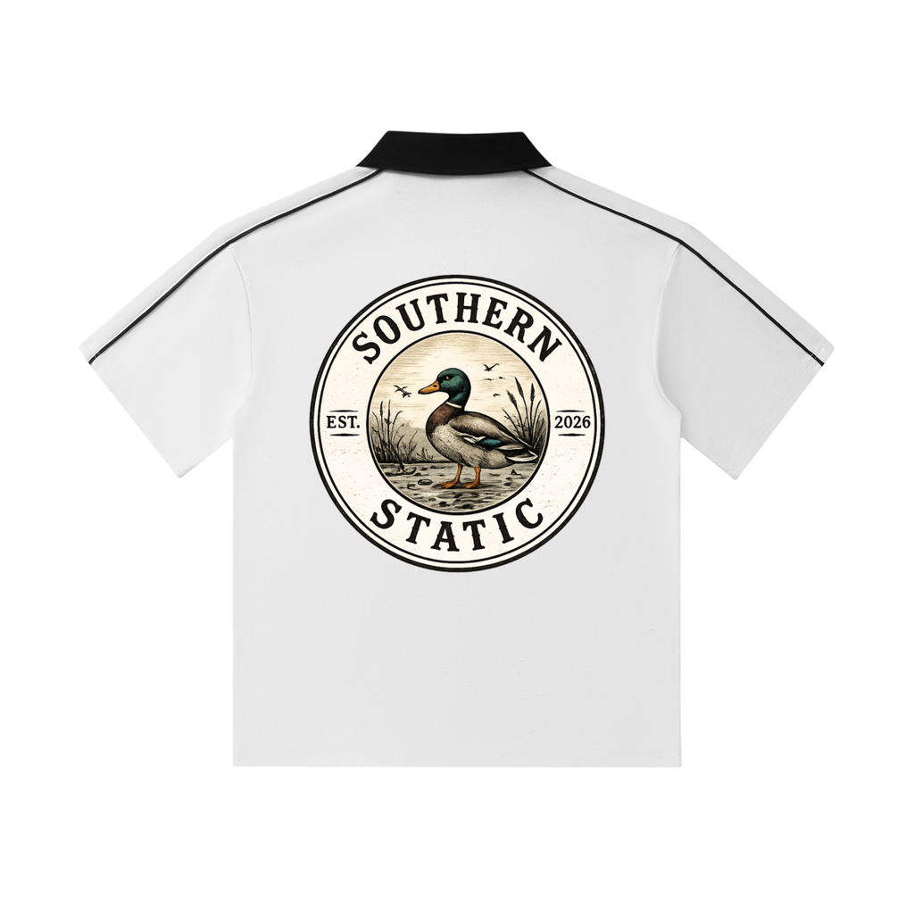 Contrast Collar Short-Sleeve Polo Shirt