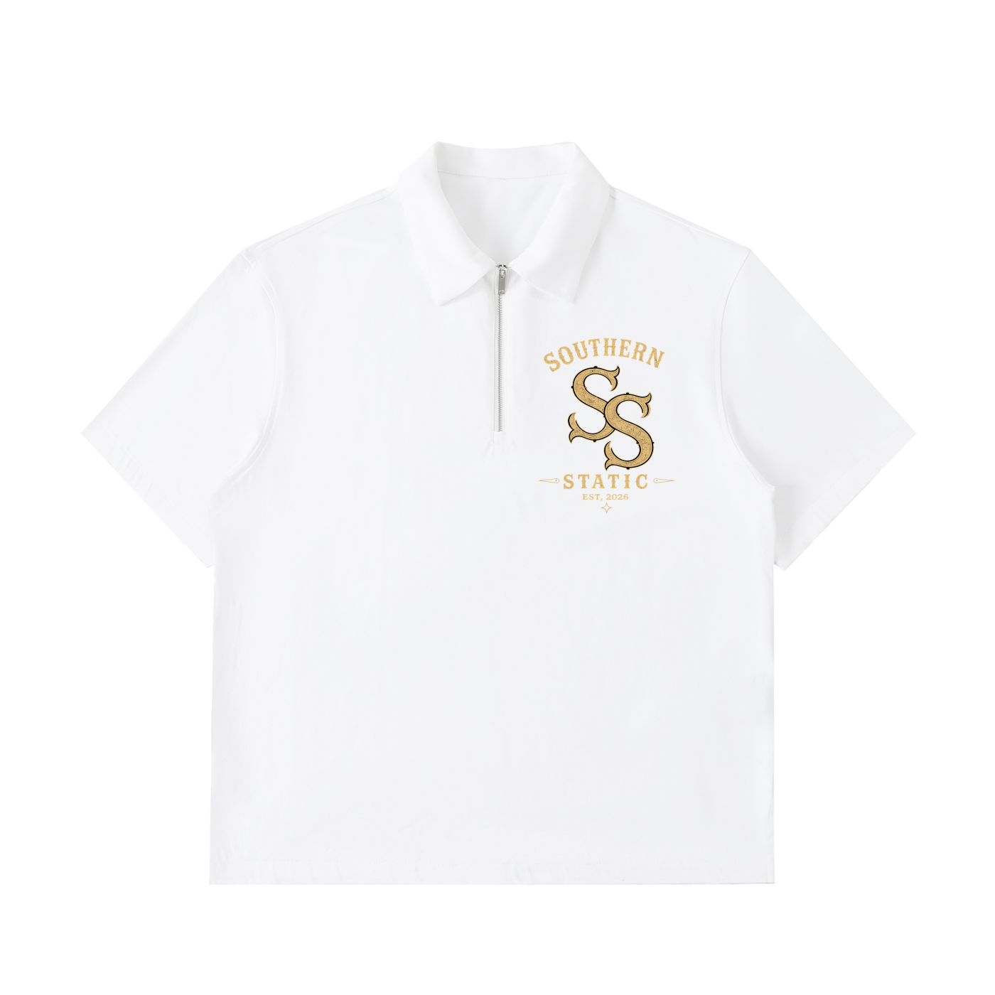 Half-Zip Cotton Polo Shirt